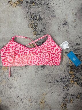 Cupshe Hot Pink Leopard Print Bikini Bralette